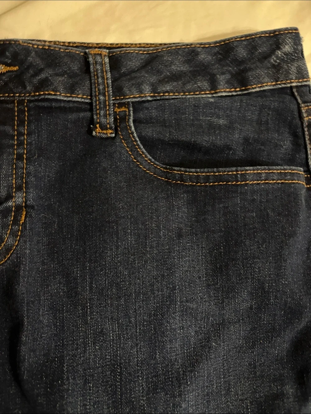 Classic Dark Blue Denim Skirt western skater stretch Boho capsule wardrobe H